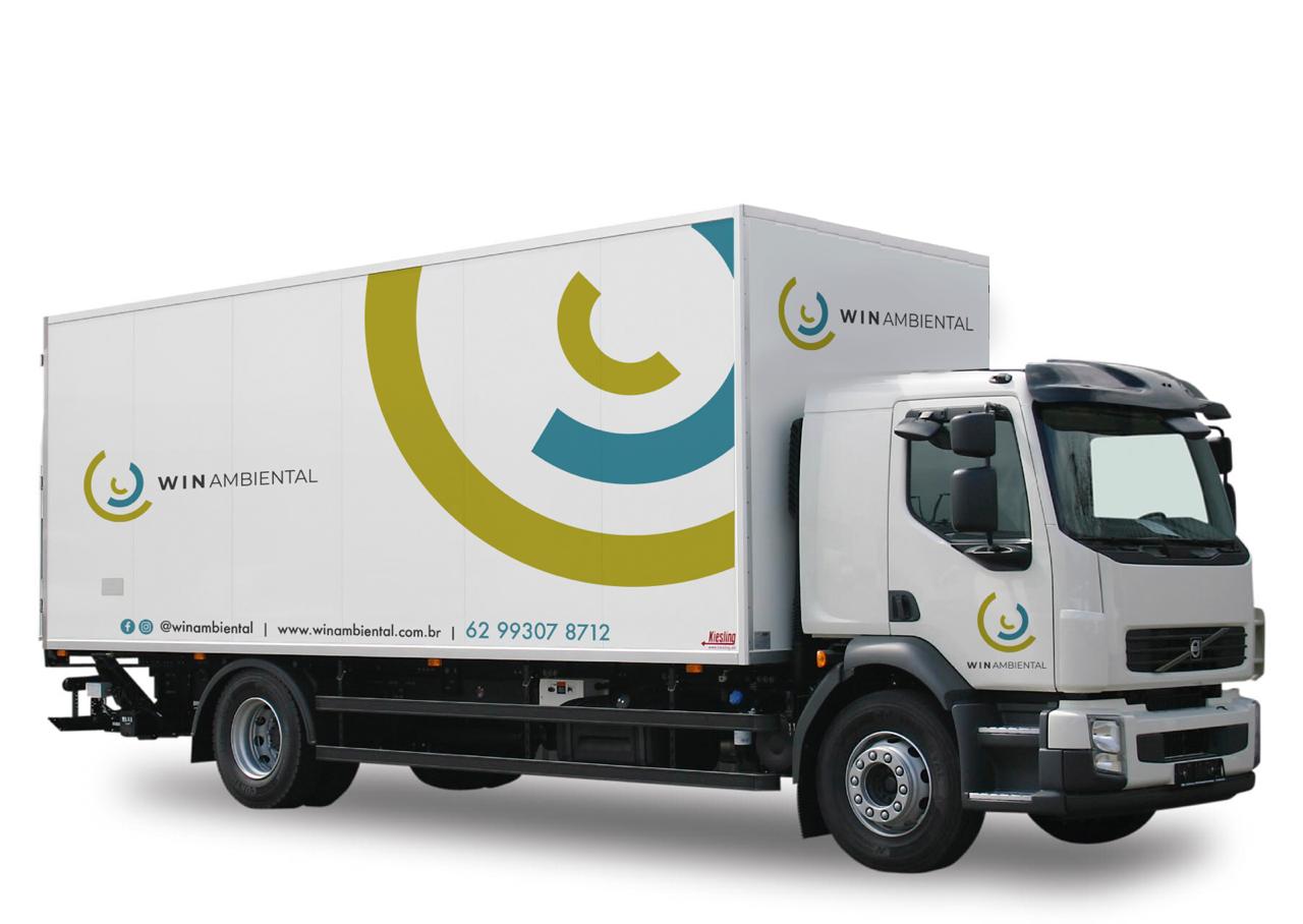 Frota WIN Ambiental — branding aplicado