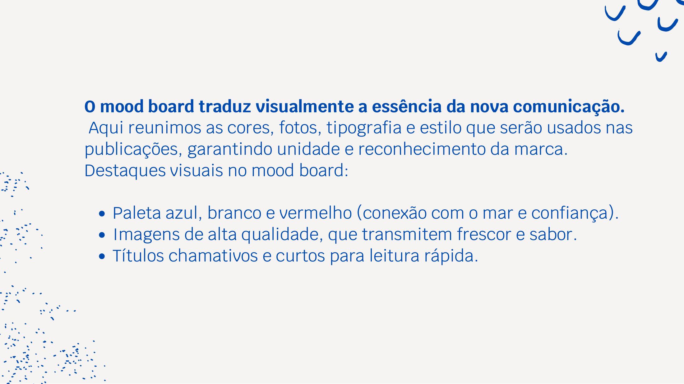 Mood board da nova comunicação