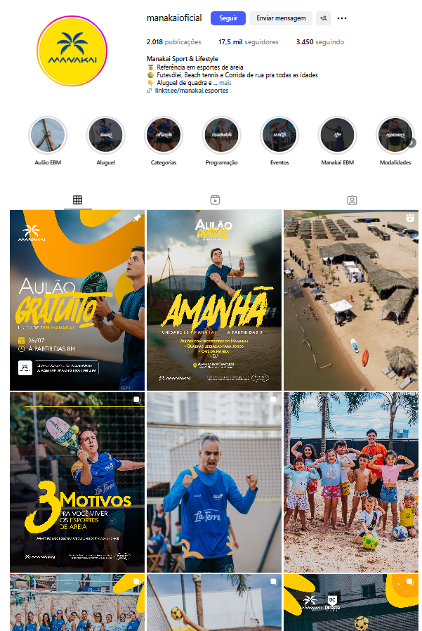Instagram oficial Manakai com mais de 17 mil seguidores
